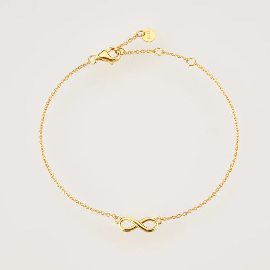 Delicate 18K Gold Infinity Detailing Bracelet