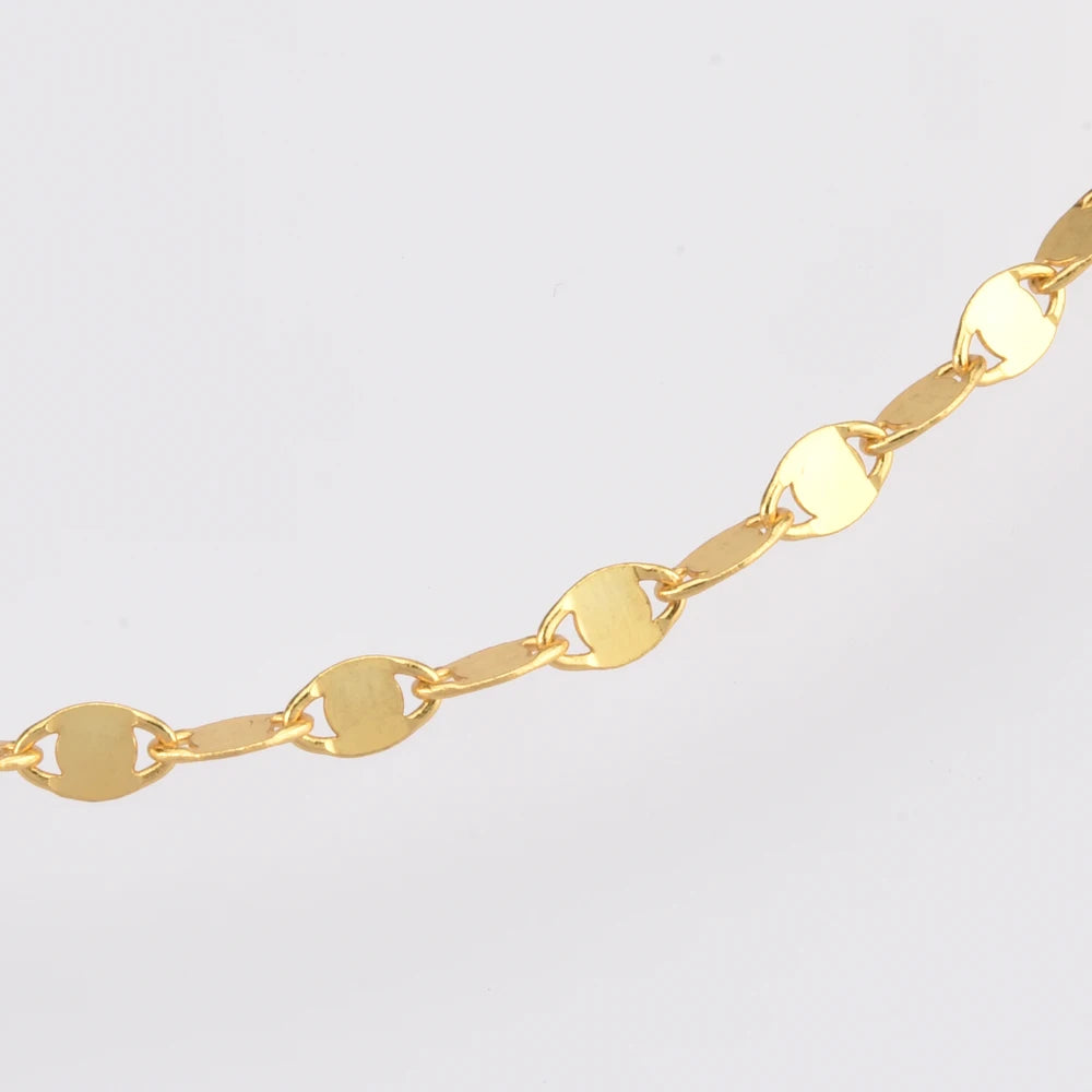 Unique Flat Locker Chain Bracelet Gold, Silver