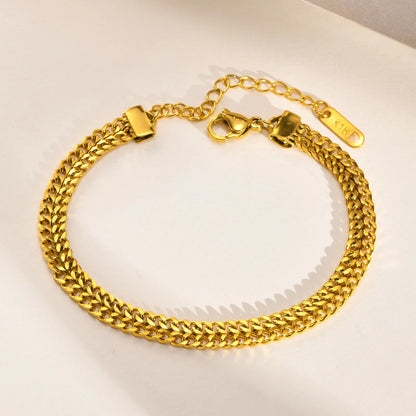 Mesh Link Fine Gold Bracelet