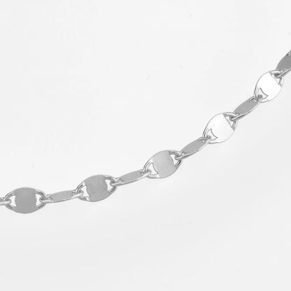 Unique Flat Locker Chain Bracelet Gold, Silver