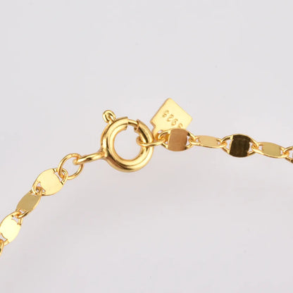 Unique Flat Locker Chain Bracelet Gold, Silver